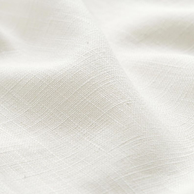Lněná látka Ramie mix medium – vlněná bílá, image number 2