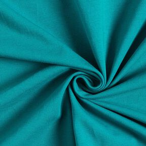 Bavlněný žerzej Medium jednobarevný – petrolejová, 