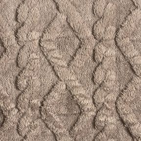 Umělá kožešina diamanty – taupe (šedohnědá), 