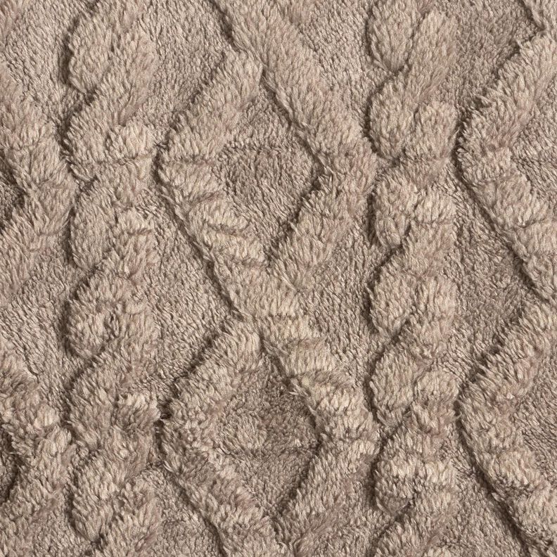 Umělá kožešina diamanty – taupe (šedohnědá),  image number 1