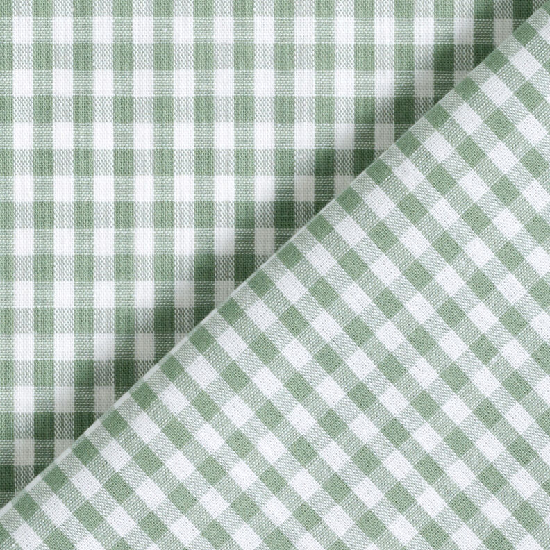 Bavlněná látka Vichy károvaná 0,5 cm – šalvějová/bílá,  image number 4