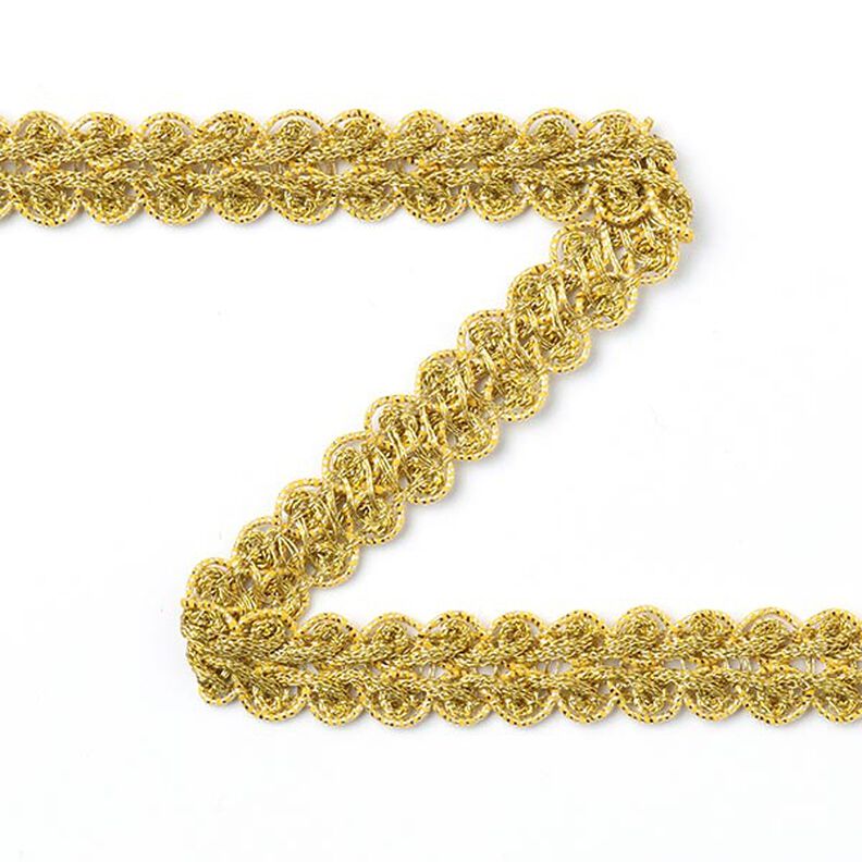 Brokátový prýmek – zlatá kovový,  image number 1
