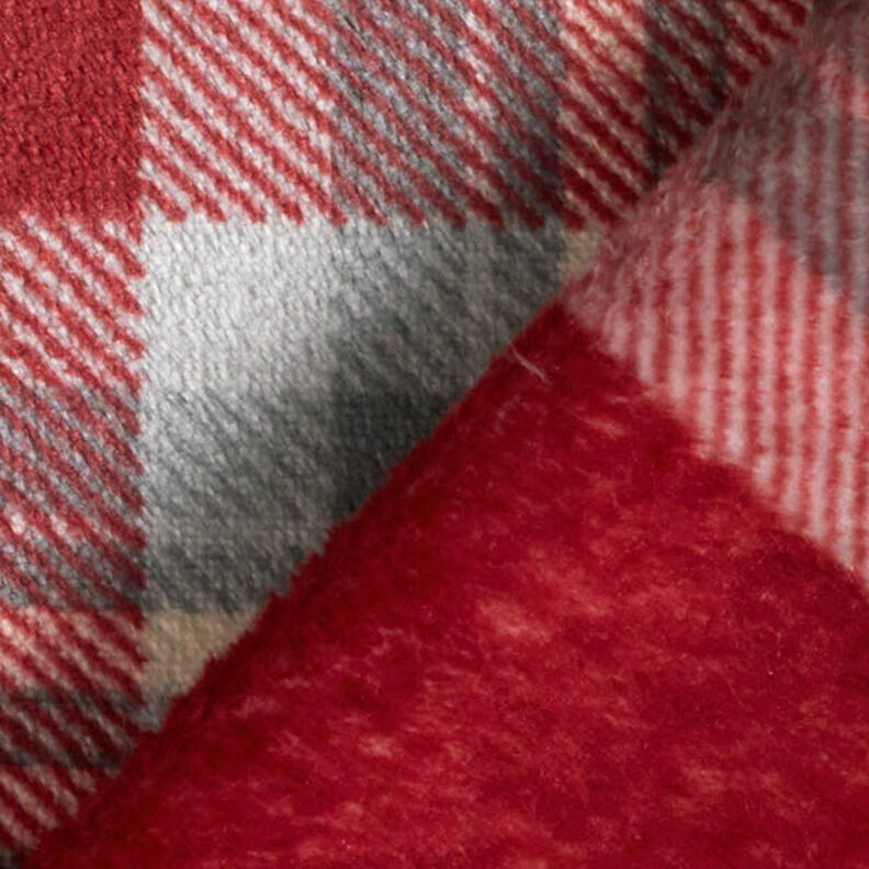 Hebký fleece Kostka – karmínově červená/světle šedá,  image number 4