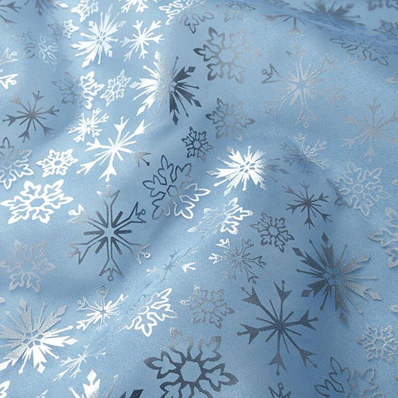 Organza Sněhové vločky – světle modra,  image number 2