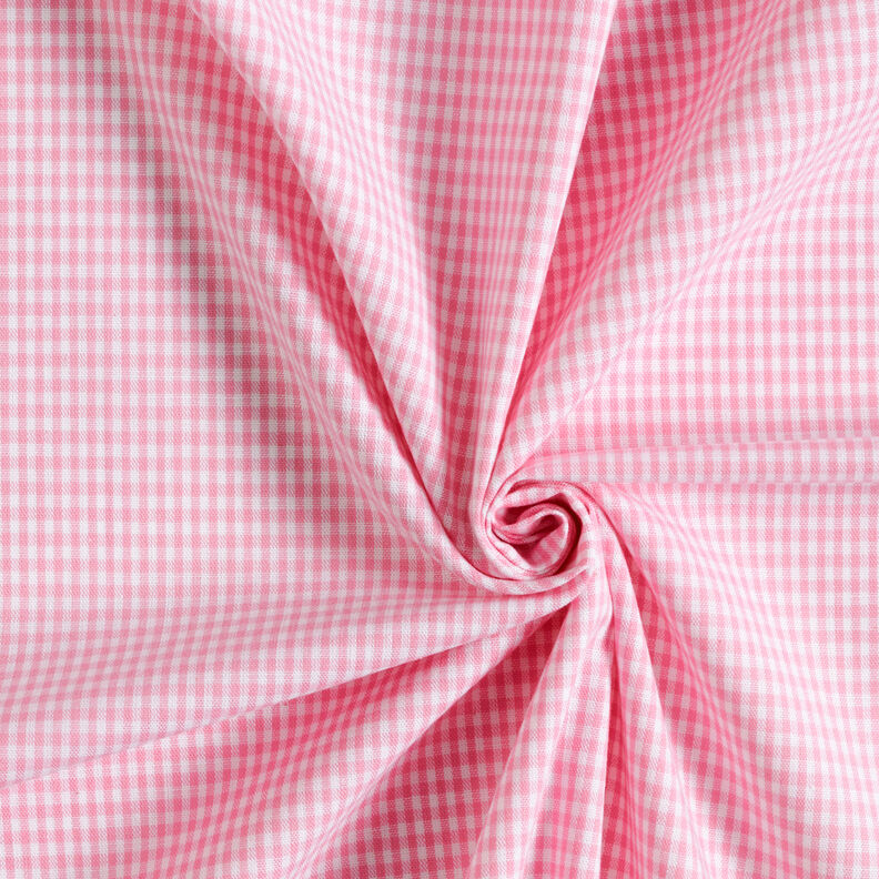 Bavlněná látka Vichy károvaná 0,2 cm – růžová/bílá,  image number 3