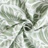 Dekorační látka Panama Malované listy – bílá/piniová,  thumbnail number 3