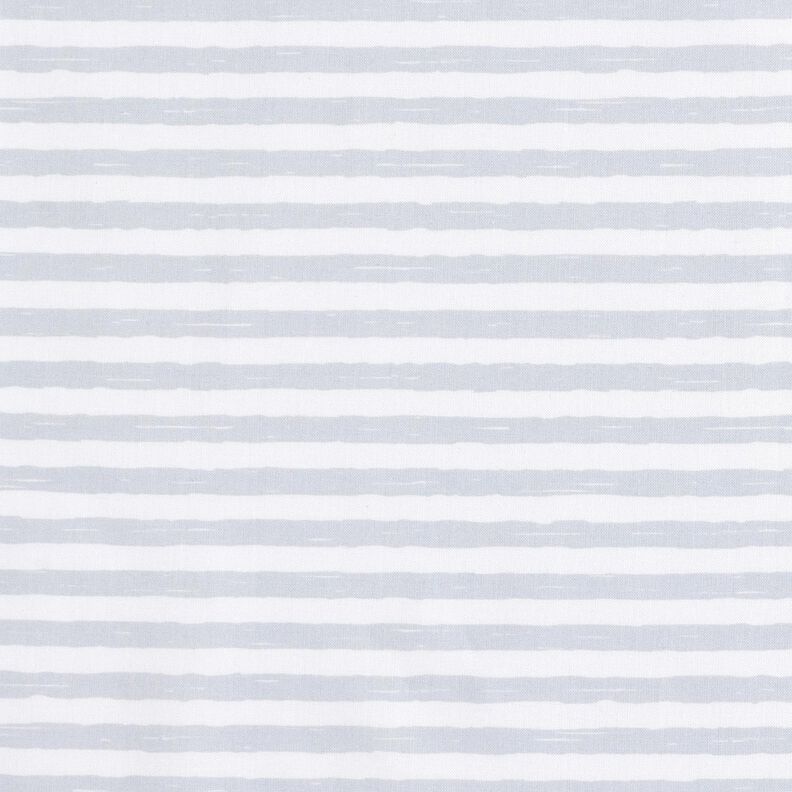 Bavlněná látka Kreton Ležérní pruhy – světle šedá/bílá, image number 1