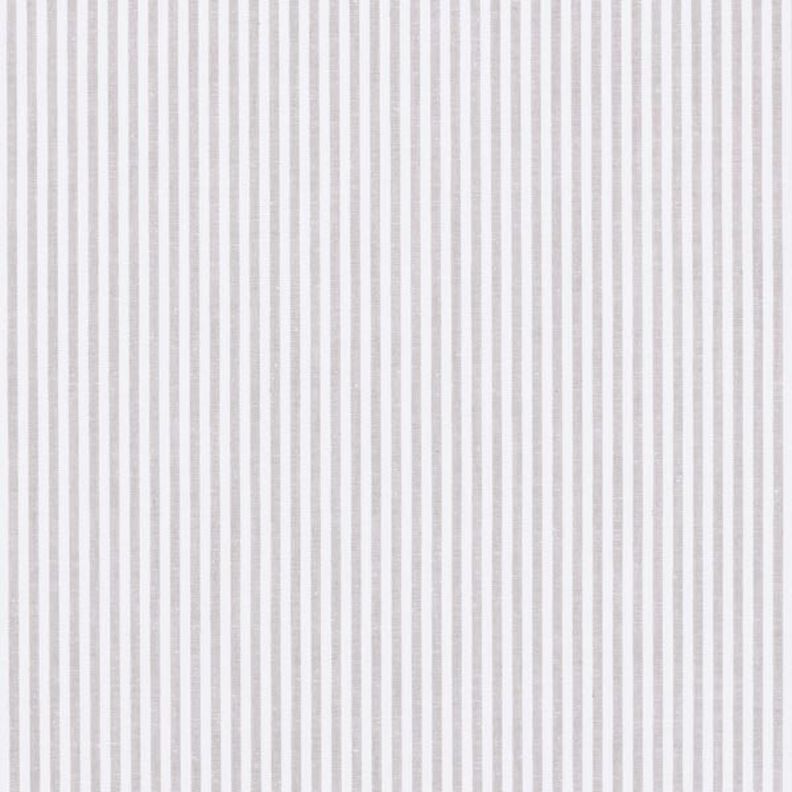 Bavlněný popelín Proužky, barveno v přízi – šedá/bílá,  image number 1