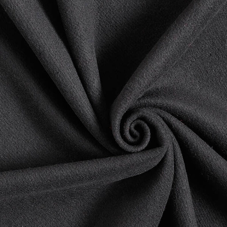 Látka na kabát Směs vlny Uni – černá,  image number 1
