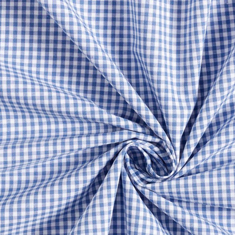 Bavlněný popelín Malé káro vichy, barveno v přízi – džínově modrá/bílá,  image number 5