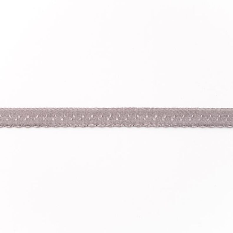 Elastická lemovací stuha Krajka [12 mm] – světle šedá,  image number 1