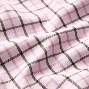 Bavlněná látka na košile s kostkovaným vzorem – rose/pastelově fialová, 
