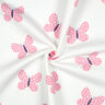 Teplákovina počesaná Velcí motýli | Poppy Fabrics – slonová kost/růžová,  thumbnail number 3