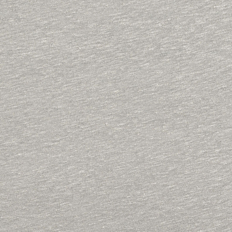 Lněný žerzej třpytivý melanž – sloní šedá/stříbrná,  image number 1