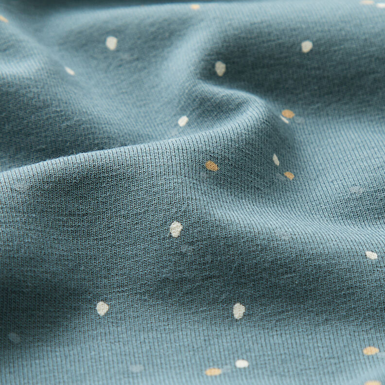 Bavlněný žerzej Nepravidelné skvrny  – džínově modrá,  image number 2