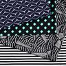 Látka na plavky abstraktní grafický vzor – černá/bílá,  thumbnail number 5