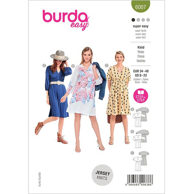 Letní šaty, Burda 6007 | 34 - 48,  image number 1