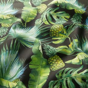 Látka pro venkovní použití Plátno Ananas – brcalova/černá, 