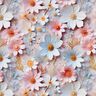 Bavlněný popelín Papírové květiny digitální potisk – světle starorůžová,  thumbnail number 1