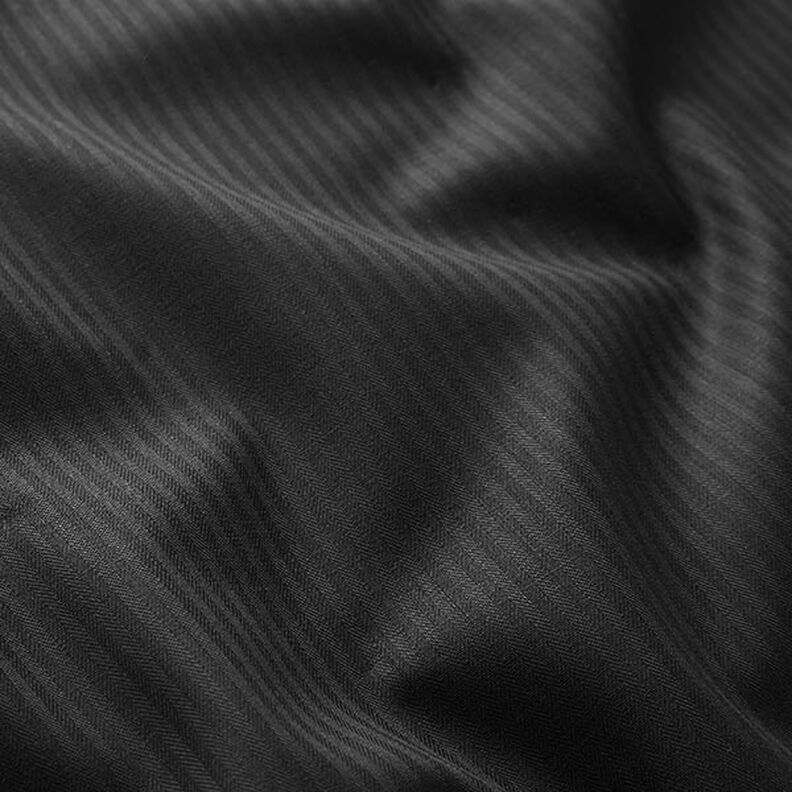 Košilová látka jemné proužky – černá,  image number 2