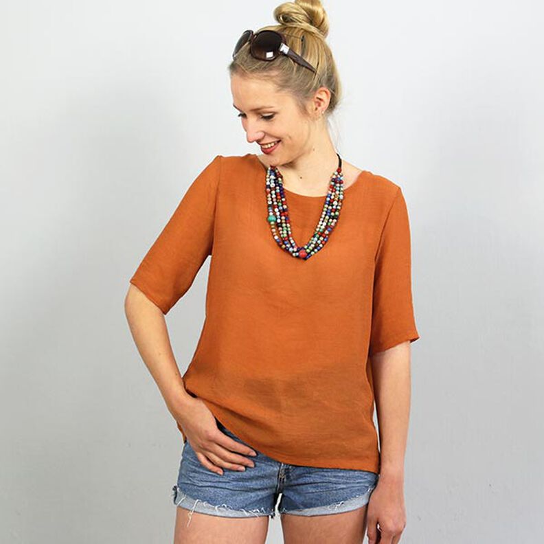 FRAU YOKO - krátká tunika s protizáhybem na zádech, Studio Schnittreif | XS - XXL,  image number 2