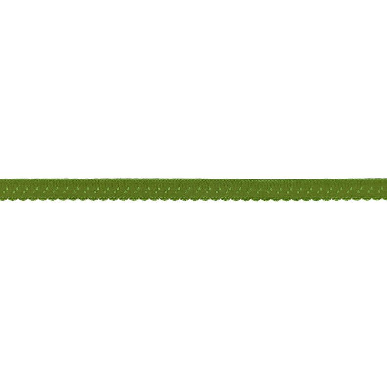 Elastická lemovací stuha Krajka [12 mm] – olivová,  image number 1