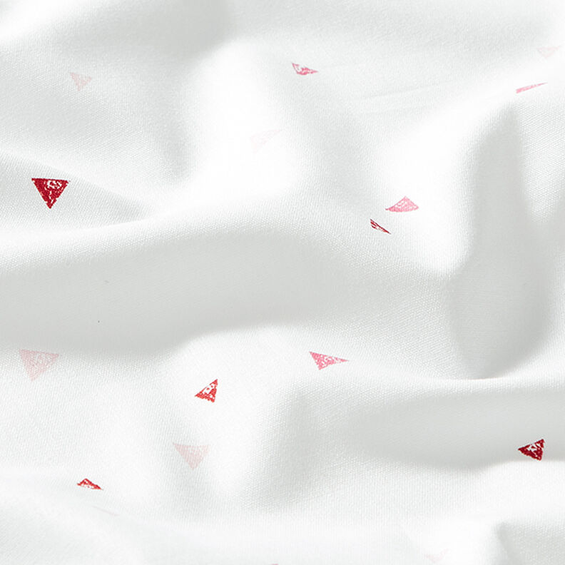 GOTS Bavlněný popelín s načmáraným vzhledem Trojúhelníky | Tula – bílá,  image number 2