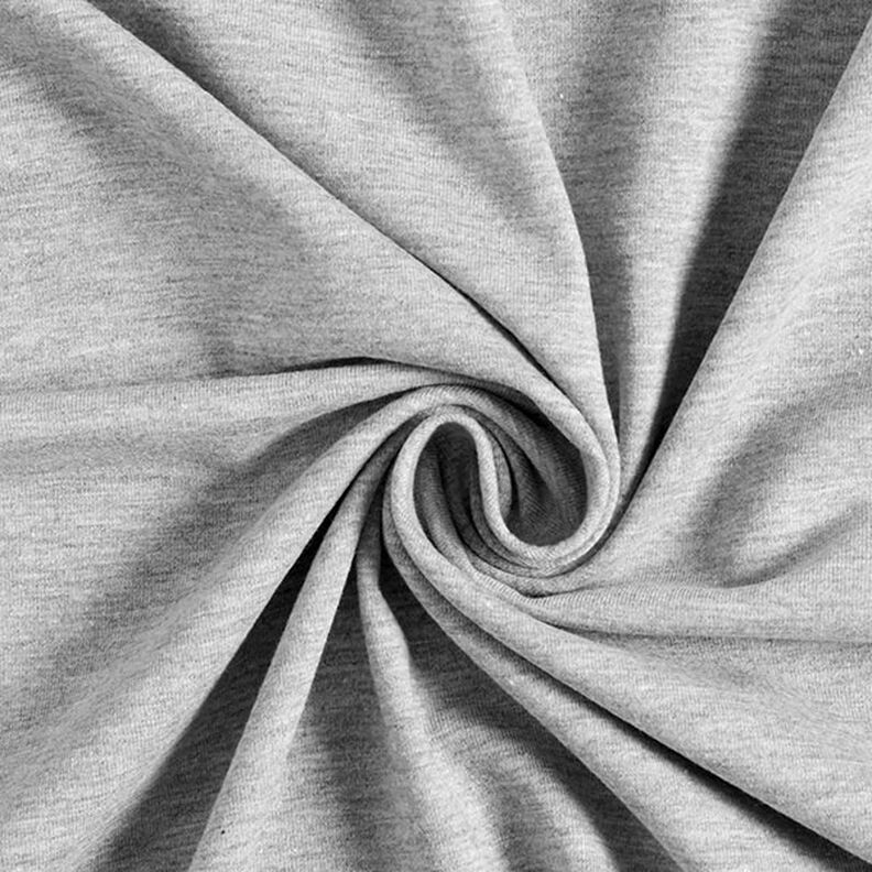 Bavlněný žerzej Medium melírovaný – šedá,  image number 1