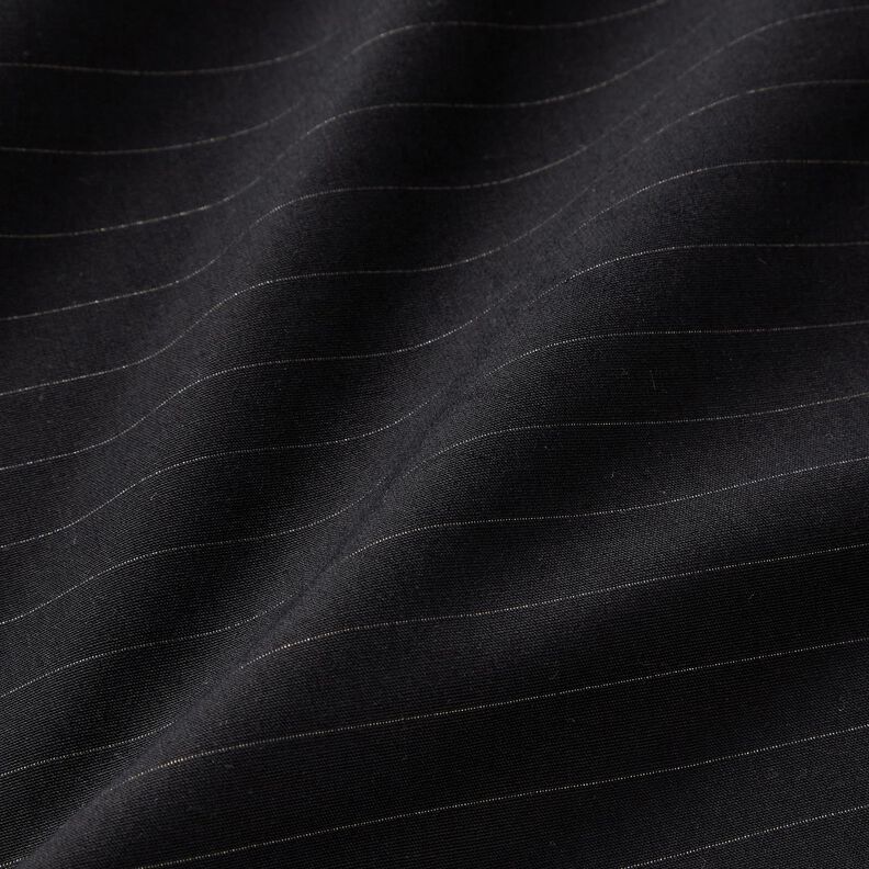 Bavlněná tkanina s vodorovnými pruhy – černá,  image number 2