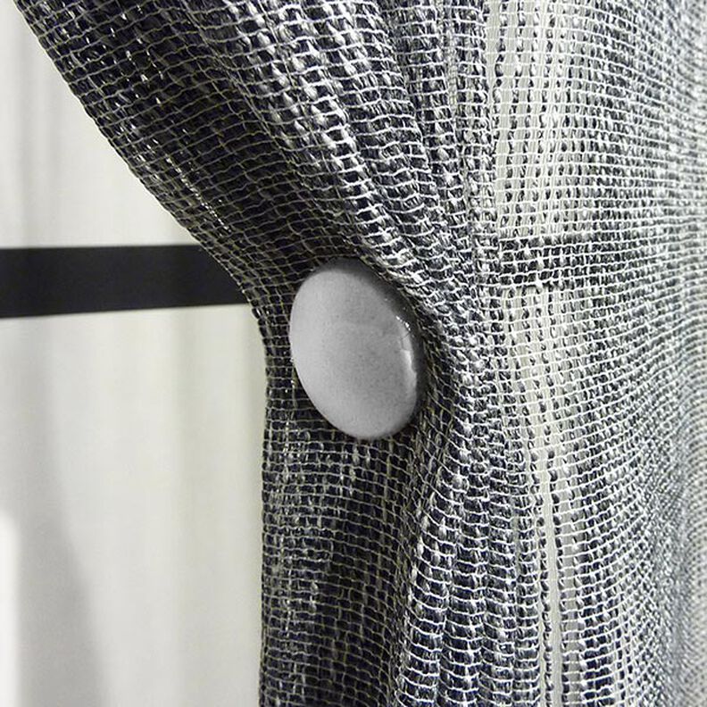 Dekorační magnet na závěsy [Ø32mm] – stříbrná kovový | Gerster,  image number 3