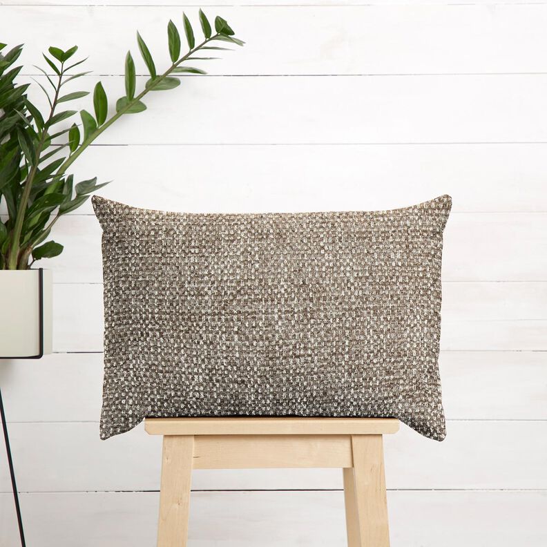 Čalounická látka Barevný bouclé vzhled – tmavá taupe/světle béžová,  image number 6
