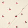 Plyš teddy Vyšívané třešně | Poppy Fabrics – slonová kost/chili,  thumbnail number 4