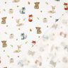 Mušelín / dvojitá mačkaná tkanina Lesní zvířátka digitální potisk | Poppy Fabrics – bílá/terracotta,  thumbnail number 4