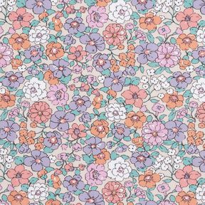 GOTS Bavlněný popelín Květinová louka | Poppy Fabrics – přírodni, 