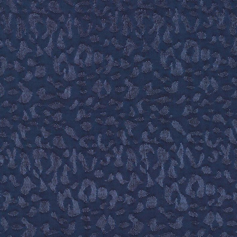Viskózová látka Leopardí vzor – noční modrá,  image number 1