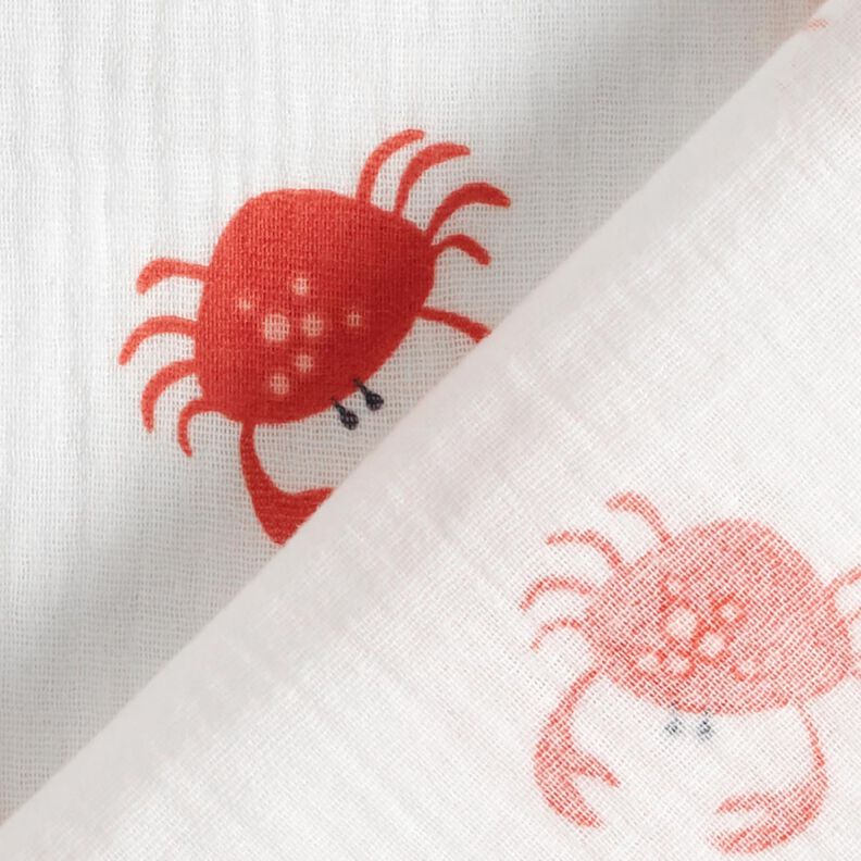 GOTS Mušelín / dvojitá mačkaná tkanina Krabi | Poppy Fabrics – slonová kost,  image number 4