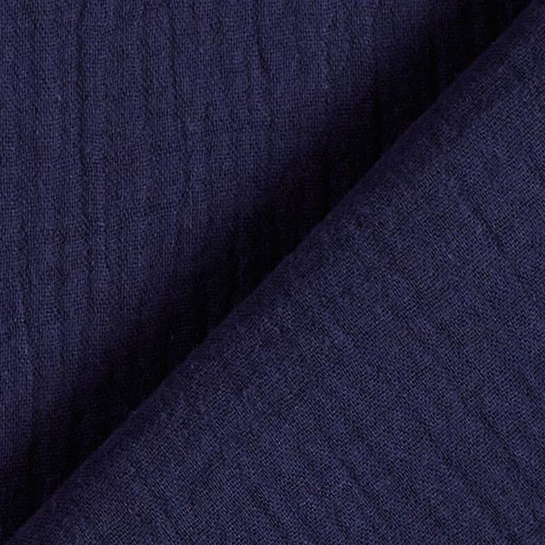 GOTS Mušelín / dvojitá mačkaná tkanina | Tula – namornicka modr,  image number 4