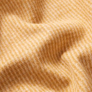 Počesaný pletený žakár Malá kostka – karamelová/bílá, 