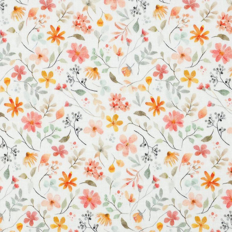 Mu&scaron;el&iacute;n / dvojit&aacute; mačkan&aacute; tkanina Barevn&aacute; květinov&aacute; louka digit&aacute;ln&iacute; potisk | Poppy Fabrics &ndash; slonov&aacute;,  image number 1