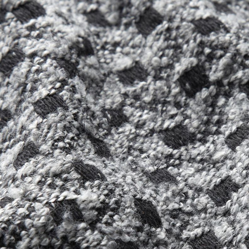 Kabátovina kostičkovaná – světle šedá/černá,  image number 3