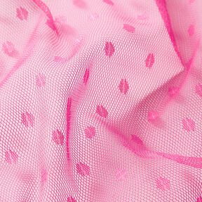 Softmesh puntíky – výrazná jasně růžová, 