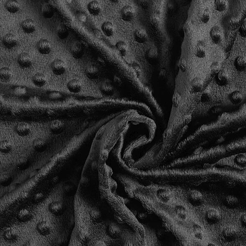 Hebký fleece vyražené puntíky – černá,  image number 3