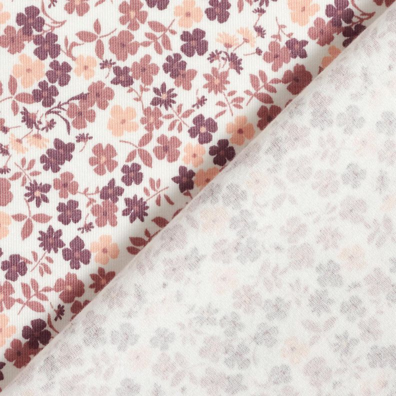 Bavln?n&yacute; žerzej Mo?e kv?tin &ndash; b&iacute;l&aacute;/sv?tle fialova,  image number 4