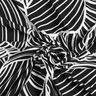Viskózový žerzej abstraktní listy – černá/bílá,  thumbnail number 4