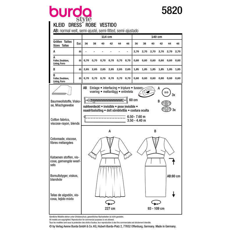 Šaty | Burda 5820 | 36-46,  image number 9