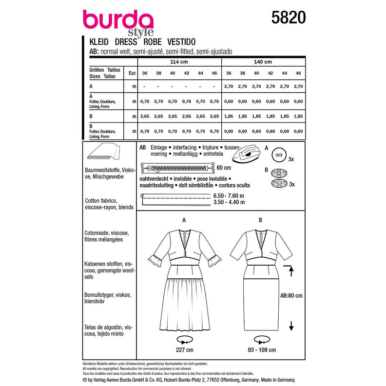 Šaty | Burda 5820 | 36-46, image number 9