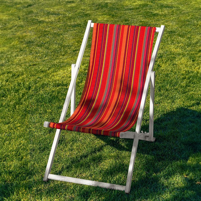 Outdoor Lehátkovina Podélné proužky 44 cm – malinová/ohnivě červená,  image number 4