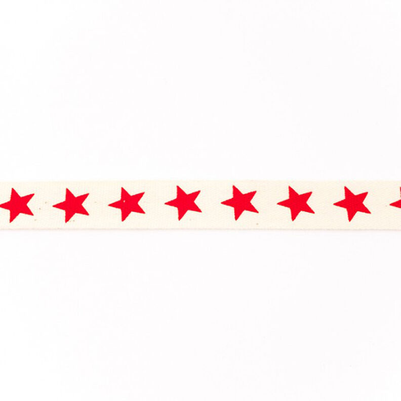 Tkaná stuha Bavlna Hvězdy – červená,  image number 1