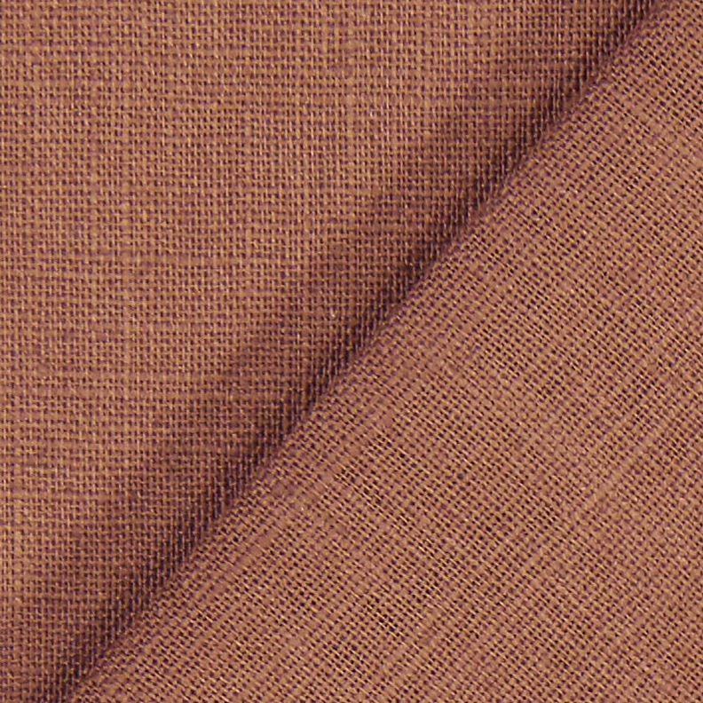 Lněná látka Ramie mix medium – hnědá, image number 4