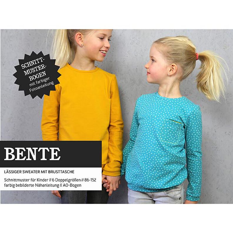 BENTE – dětská mikina s náprsní kapsou, Studio Schnittreif | 86 - 152,  image number 1